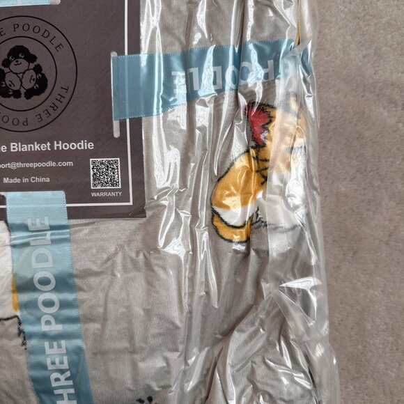 New Wearable Cat Novelty Print Blanket Hoodie Oversized Sherpa for Adults - Picture 4 of 5